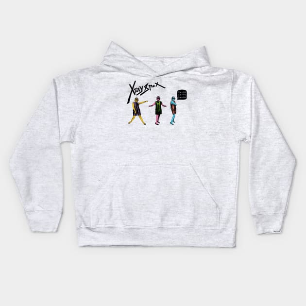 Poly Styrene / X-Ray Spex Kids Hoodie by Huge Potato